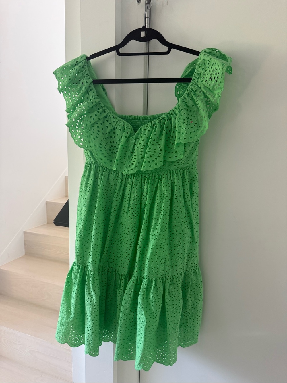 Lilly Pulitzer Kelly Green Eyelet Ruffle Dress